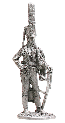 Офицер Лубенского гусарского полка, 1809-1811 гг , Россия Оловянная миниатюра Авторская работа Авторская работа Мастерская "EK-Casting" 2008 г инфо 13351k.