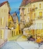Улочка любви - Авторский батик (26 х 30 см) Батик, Шелк 2008 г инфо 6403a.